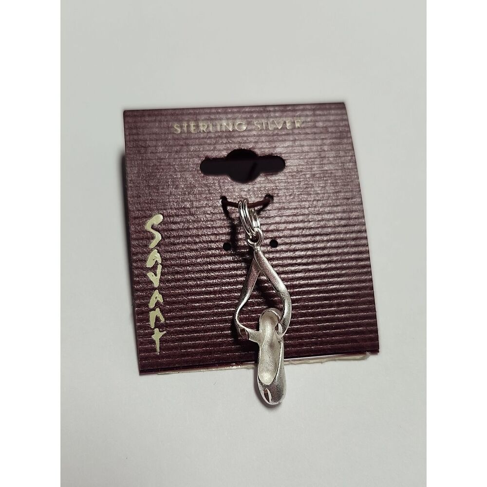 Sterling Silver Plated Ballet Slipper Charm